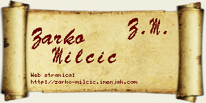 Žarko Milčić vizit kartica